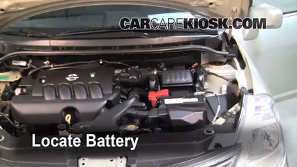 2008 Nissan Versa S 1.8L 4 Cyl. Sedan Battery Replace